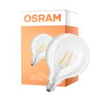 Osram Classic LED E27 Globe Filament Klar 4W 470lm - 827 Ekstra Varm Hvit | Erstatter 40W - UKCA Versjon