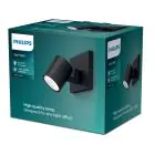 Philips Runner Veggbelysning Metall Svart | Egnet for 1x GU10 